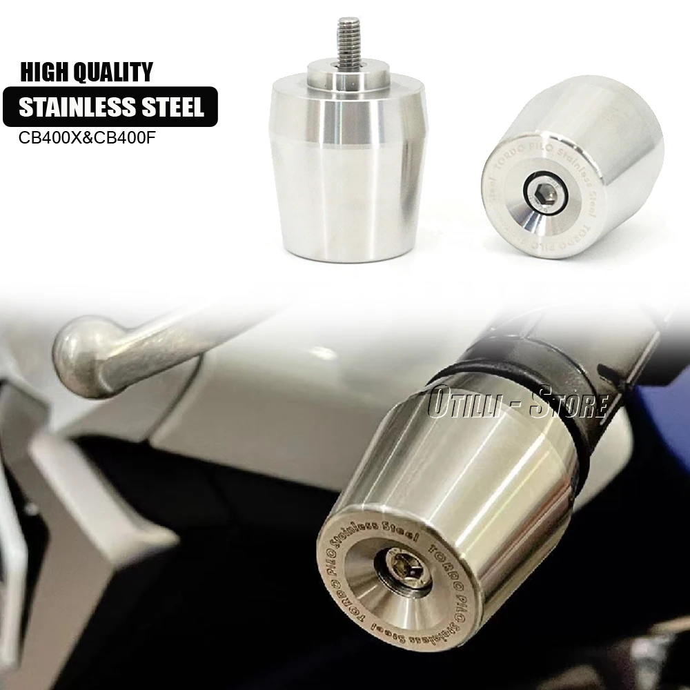 NEW 2 Color Motorcycle Accessories Handle Bar Ends Plug Grips Handlebar Plug Caps Slider For Honda CB400X CB400F CB 400X CB400 F