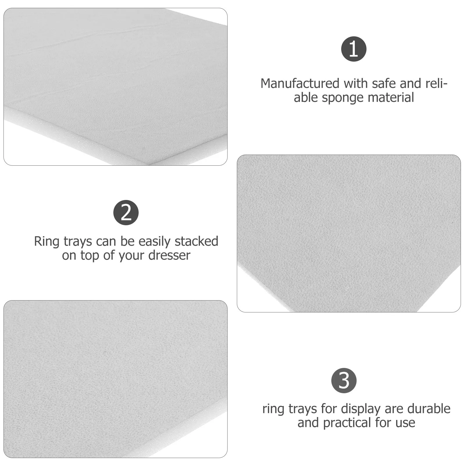 عرض المجوهرات الإسفنج حصيرة متعددة الأغراض حلقة إدراج صينية لقلادة القرط التخزين المنظم صندوق عرض الوسادة