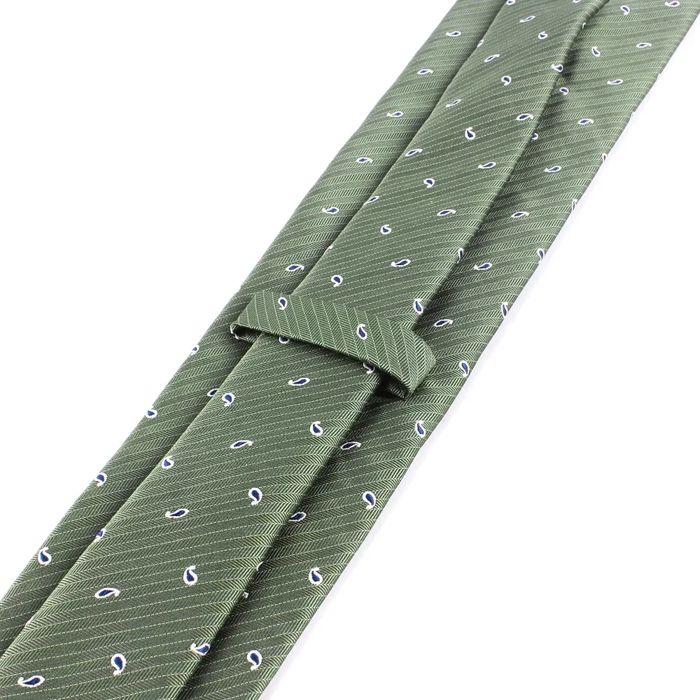 Corbata de boda para hombres y mujeres, corbata de cuello verde militar para fiesta, corbatas Jacquard casuales, corbatas de cuello de traje para