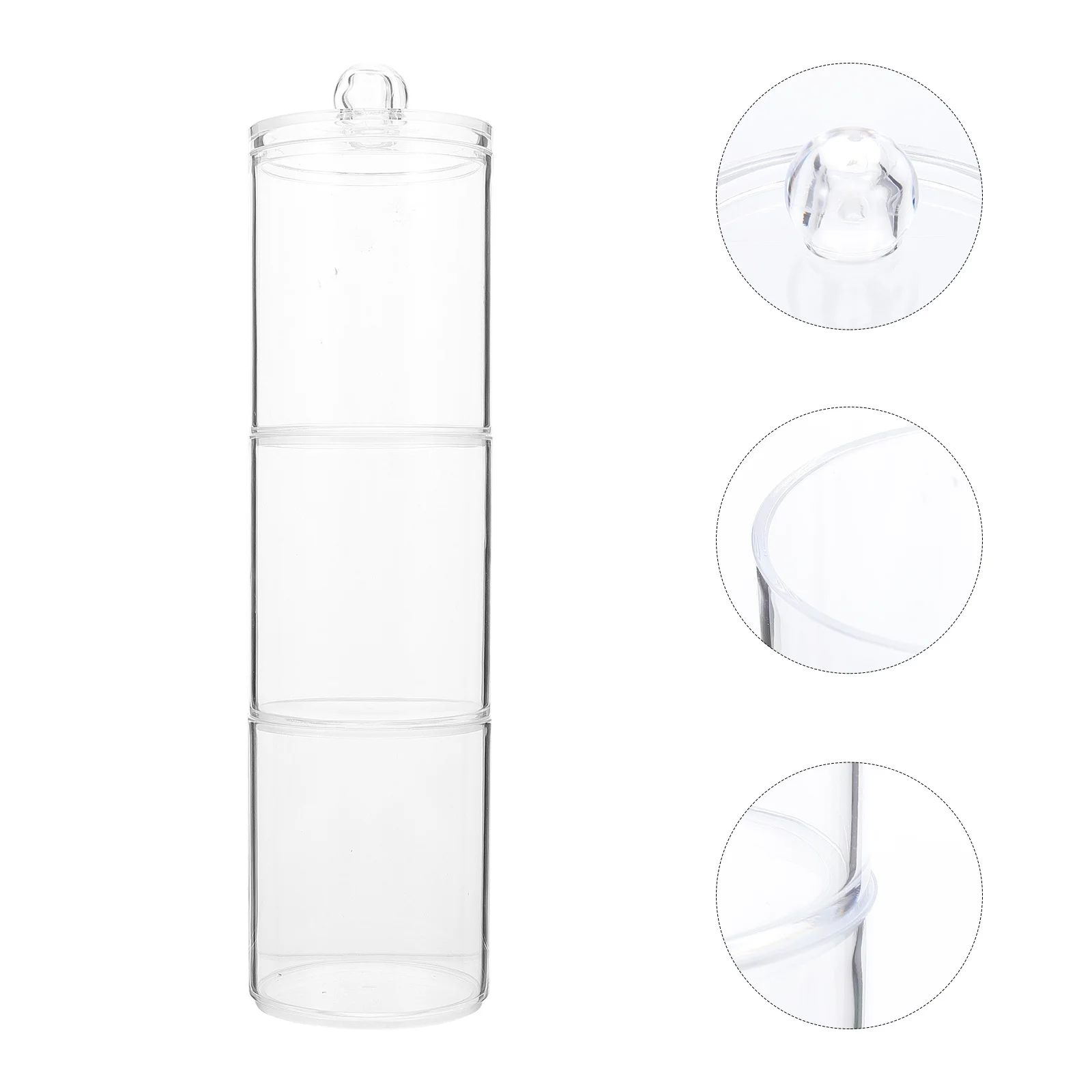 

3 Layers Storage Box For Makeup Remover Cotton Pads Transparent Organizer Plastic Sundries Holder Bathroom Storage Box