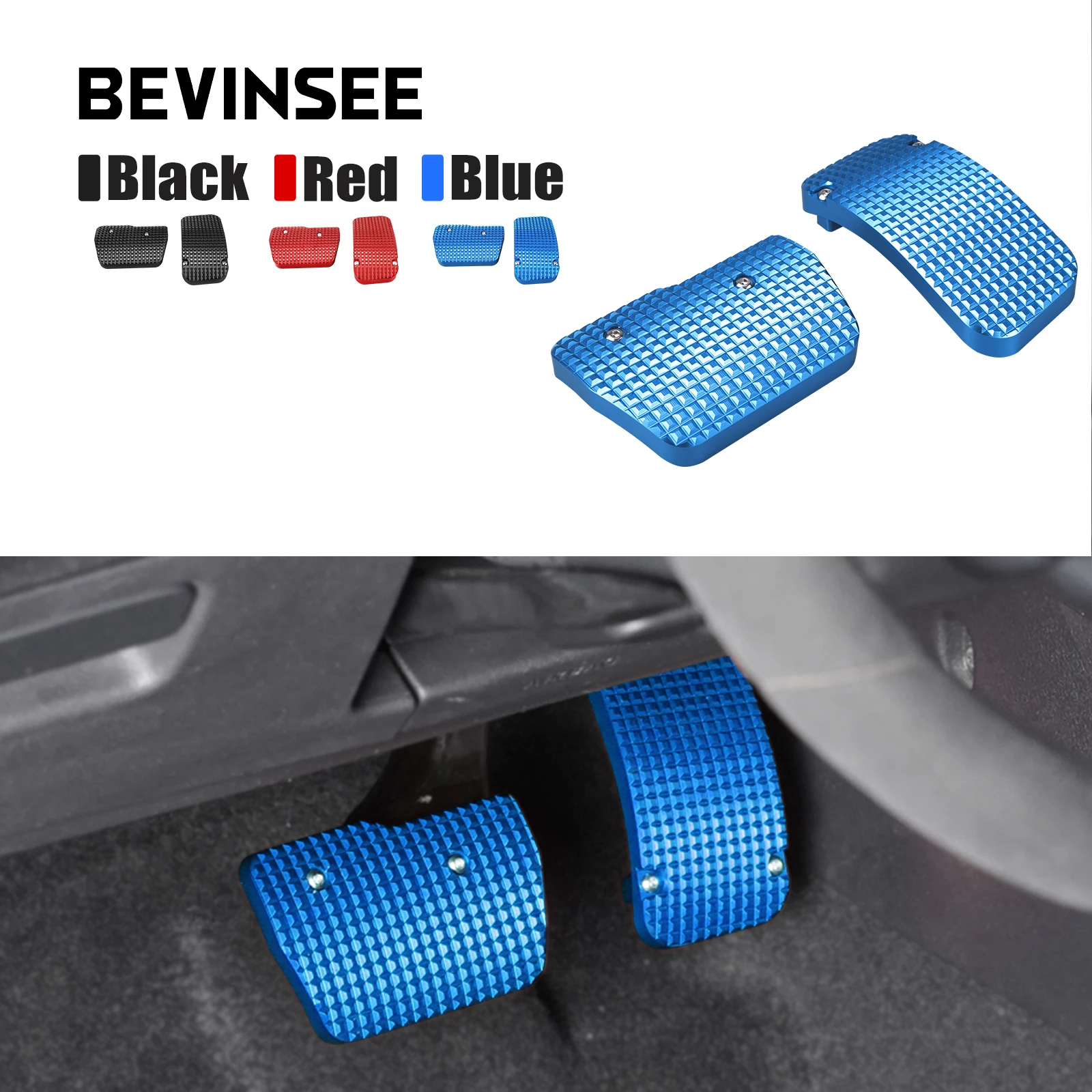 

BEVINSEE Aluminum Car Pedal Left Hand Drive for Audi A3 RS3 8V for SEAT Leon 5F for Skoda Octavia III 5E for VW for Golf MK7