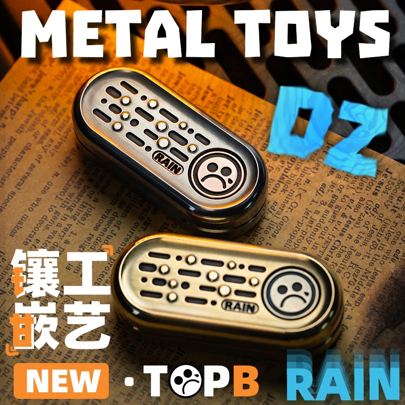 Metal Toys Dz TOPB RAIN Peek Paragraph Plate Hand Fidget Cool Things Anti Stress Toy EDC Metal Figet Spinner