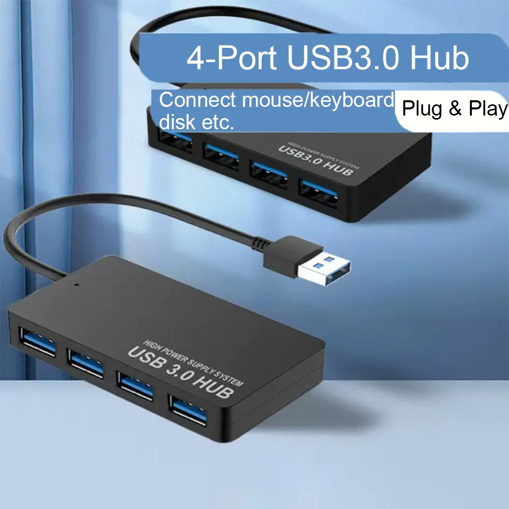 4 Ports USB C HUB Adapter Data Cable Splitter Expander Cable for PC MacBook PS4 Keyboar Printer Mouse