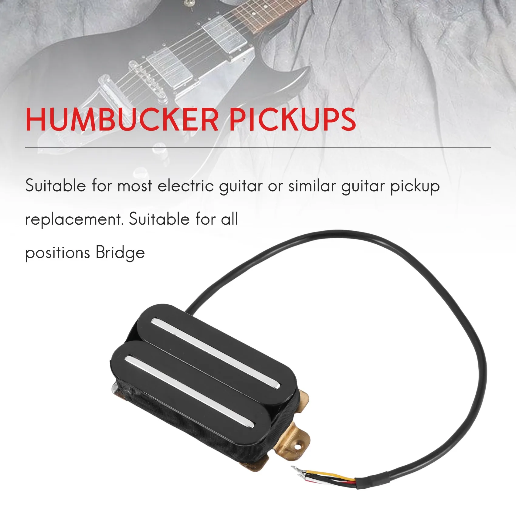 High Output Pickup Dual Hot Rail Humbucker Pickups Ceramic Electric Guitar Pickup Humbucker