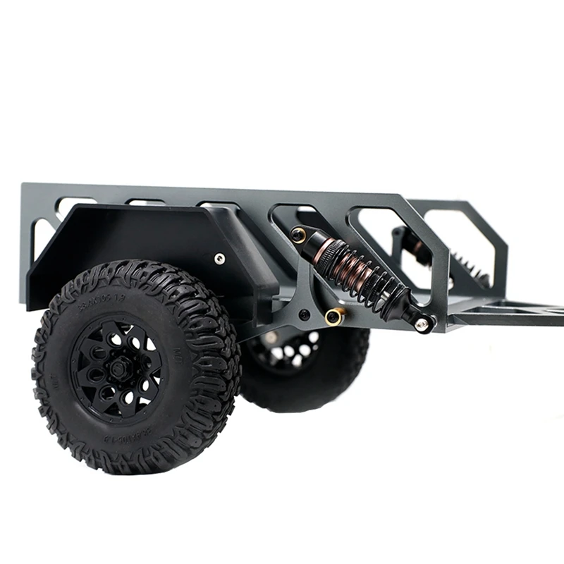 Trailer Car Cargo Carrier With Shock Absorber For 1/10 RC Crawler Car Axial SCX10 Traxxas Trx4 RC4WD D90 Redcat Tamiya Kit 1