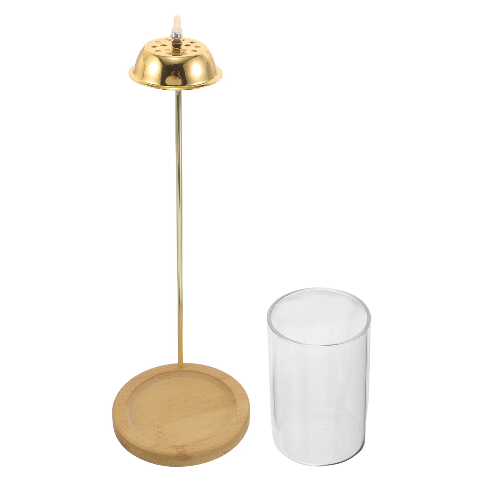 

Upside Down Incense Burner For Sticks Moxibustion Holder Bamboo Iron Base Aromatherapy Home Spa Decor Censer Burner Room