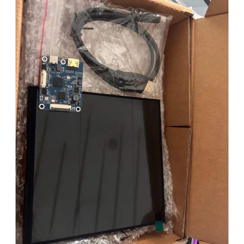 7.6 inch square IPS LCD display module with H-DMI driver board, 800x800 resolution, MIPI interface, suitable for MFD emulator