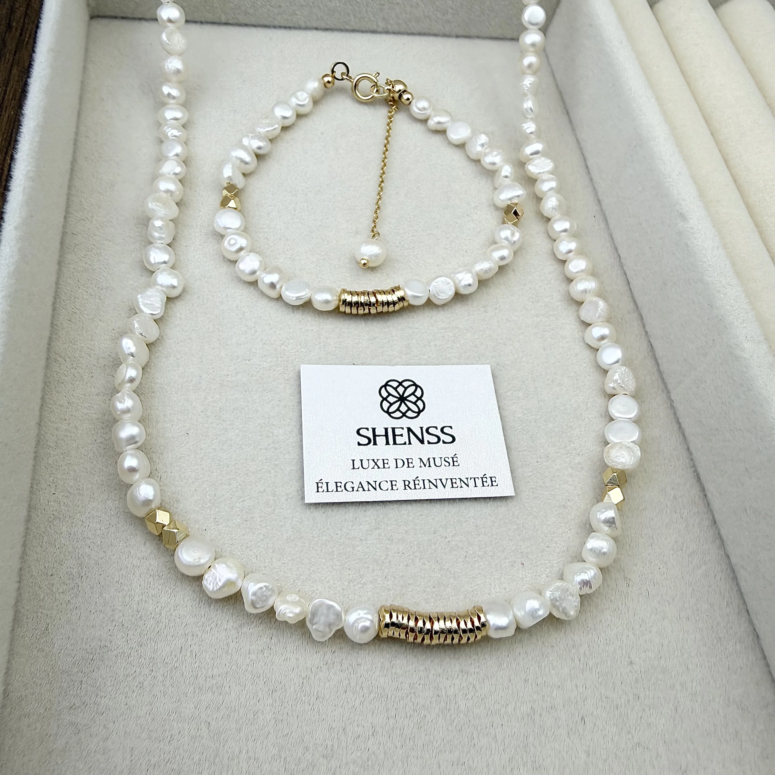ชุดเครื่องประดับไข่มุกบาร็อคธร - Layered Necklace Set บทวิจารณ์และราคา