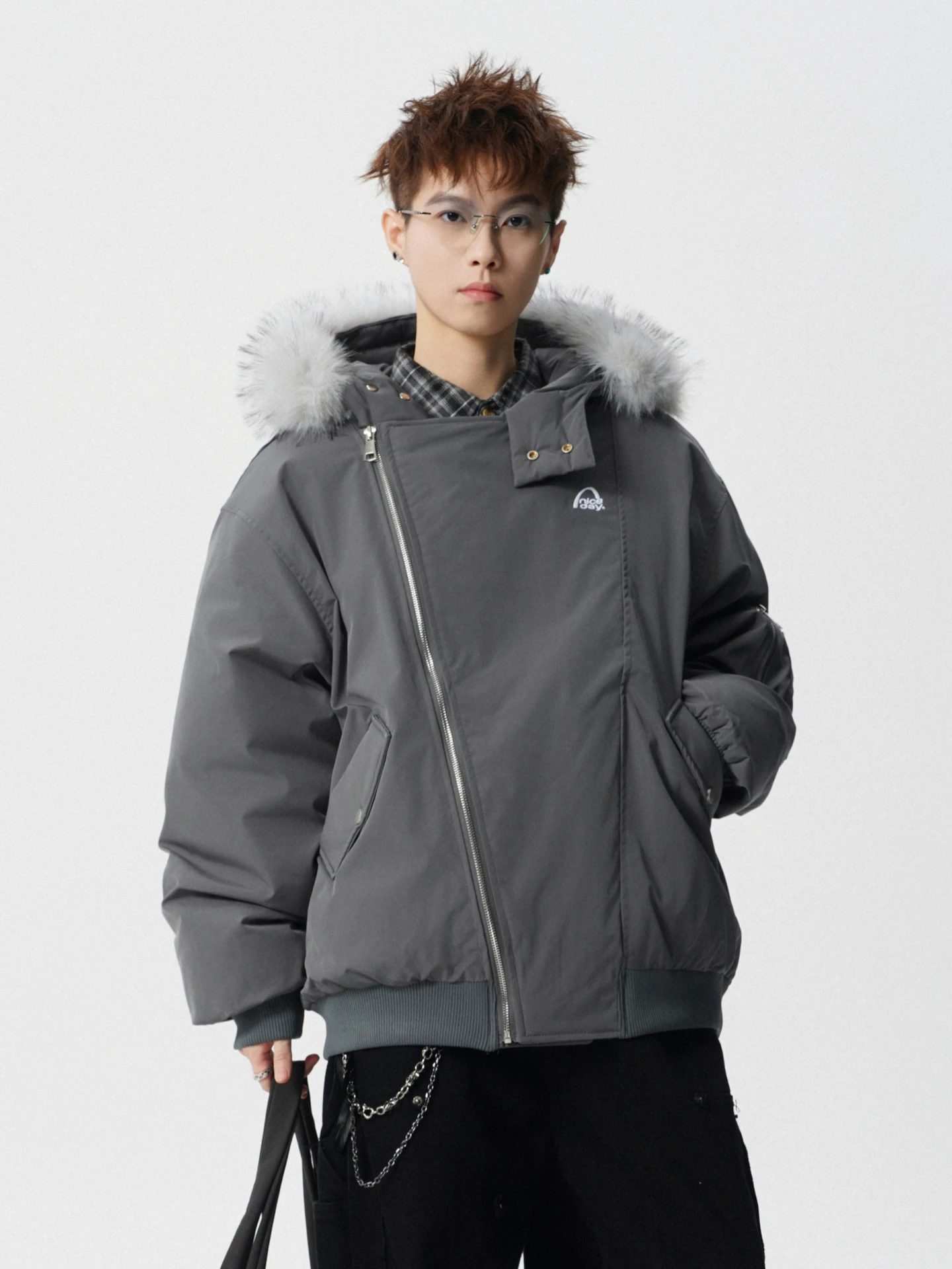 

Теплое мужское пальто Du down с капюшоном, винтажное белое пальто 90 с перьями Du, зимнее модное брендовое пальто с меховым воротником, антихолодная верхняя одежда