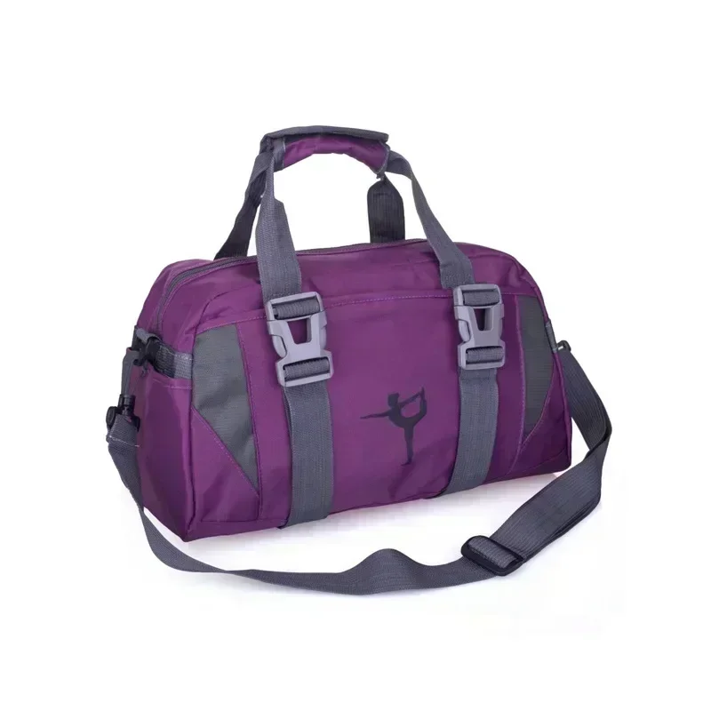 Borsa da ballo fitness yoga di grande capacità Borsa sportiva a tracolla da allenamento in nylon impermeabile Borsa da viaggio da donna