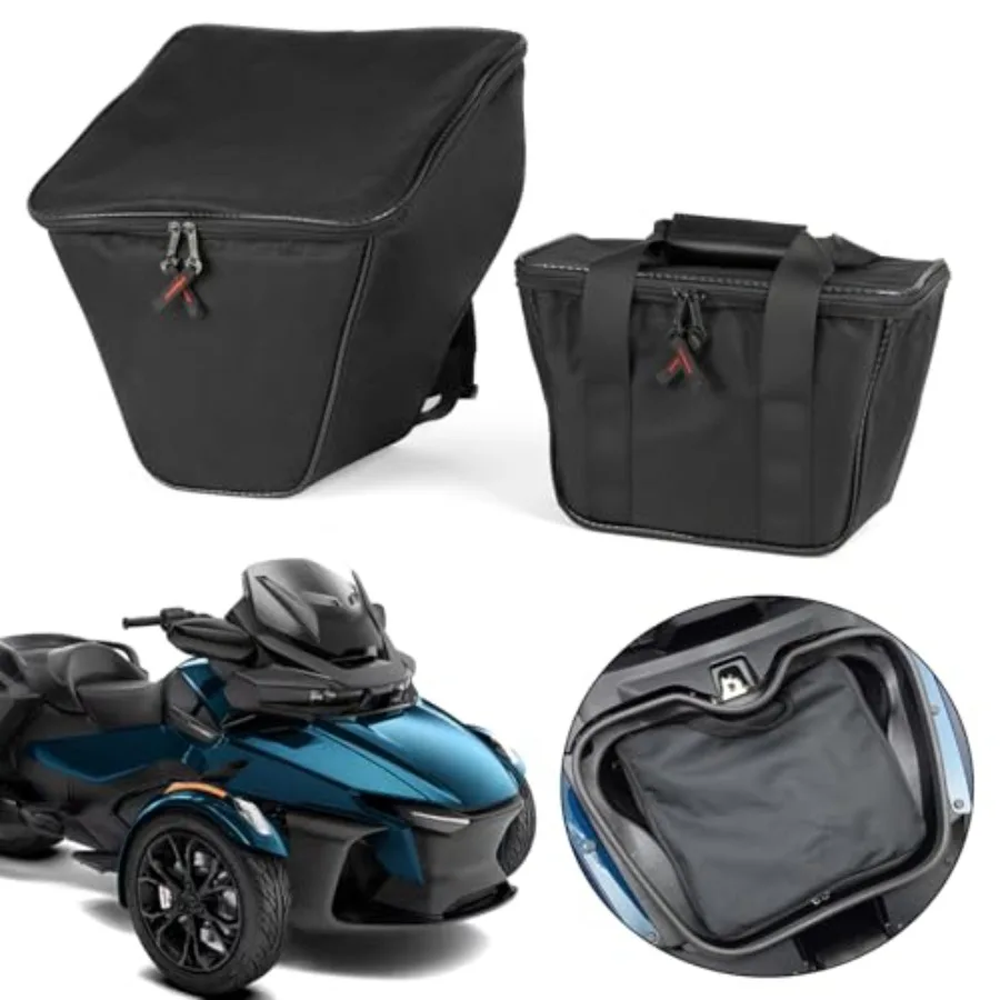 

Front Storage Cargo Bag Removable Front Trunk Luggage Bag with Builtin Insulated Leak Proof Cooler Bag for Spyder RT RTL