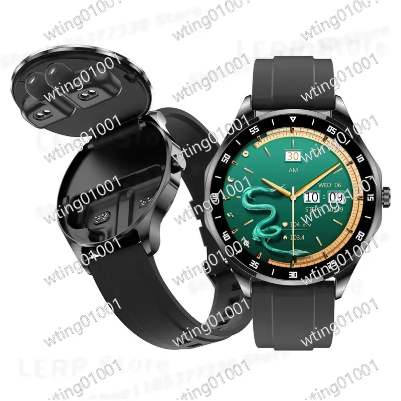 for X20 2-in-1 Smart Watch with TWS Bluetooth Earbuds AMOLED Display Sports Pedometer Heart Rate Health Monitor Fitness