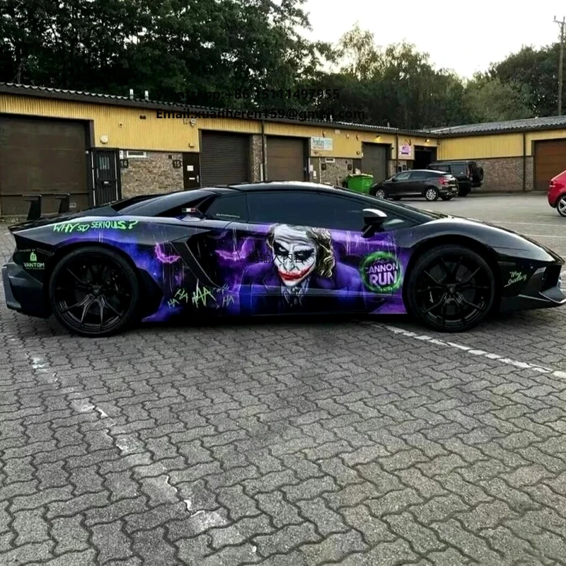 1.52*18 Metre Custom Vinyl Wrap Cartoon Anime Characters Design With Air Channel Printed Vehicle Vinyl Wrap Cost
