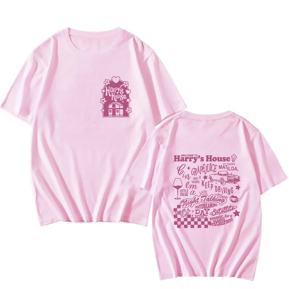 Harrys House Love on Tour Men/women Print Shirts 100% Cotton T-shirt Kawaii/lovely Comic Tops Aesthetic Clothing Short Sleeve