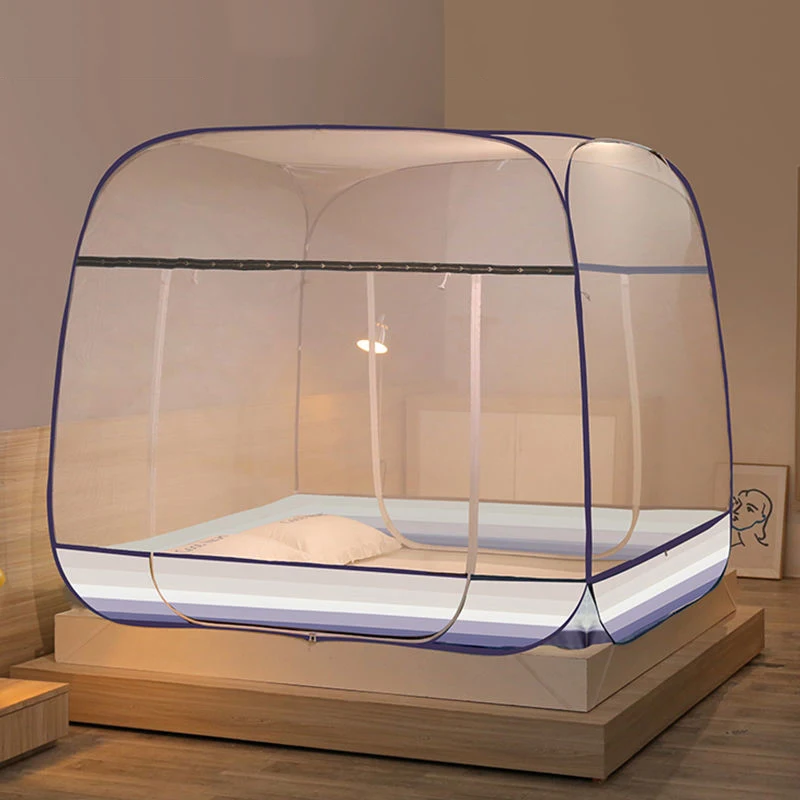 Luxury Big Space Free Installation Yurt-type Mosquito Net Summer Universal Three-door Mosquito Net Home Decoration Mosquito Net