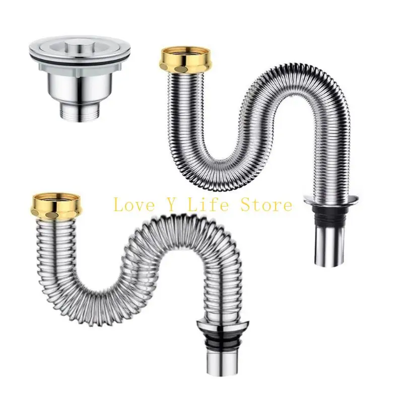 

L74C Not Backflow Odor Prevention Sink Drainages Pipe Strong & Steel Drain Pipe