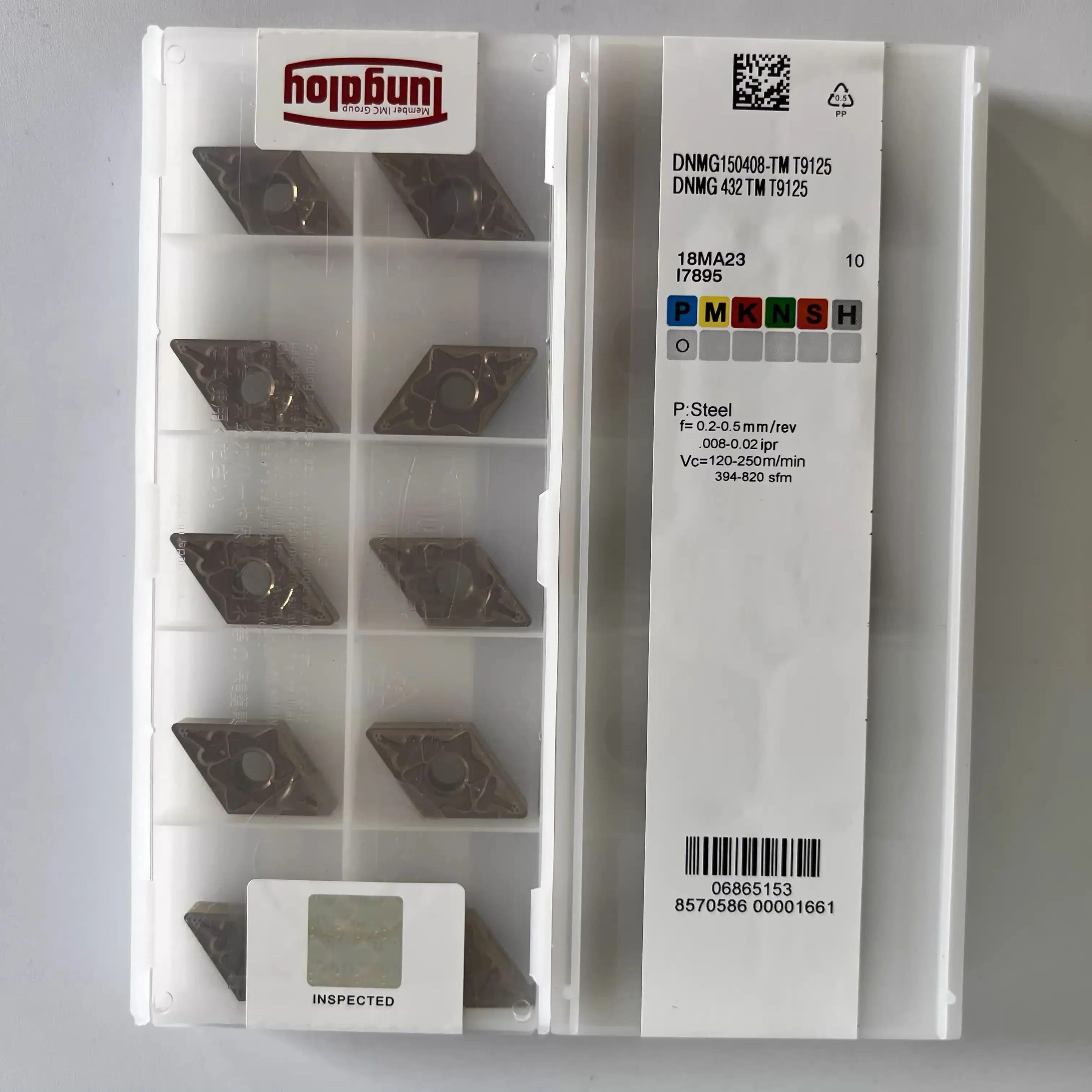 

Hard alloy cutting blades DNMG150408-TM T9125