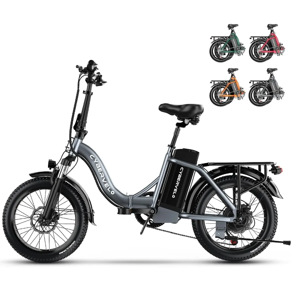 

1000W Folding Electric Bike, 48V E Bike,30+MPH, 20" Fat Tire Electric Bike for Adults, Adult Electric Bicycles for Long Commutes