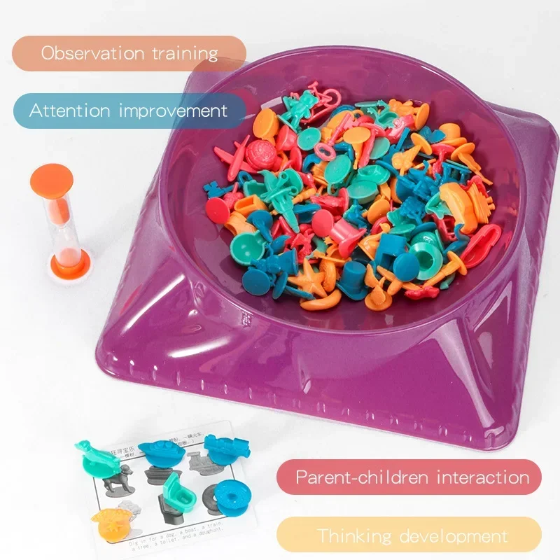 Montessori Schatjacht Speelgoed Kinderen Kleur Vorm Training Sorteerder Spel Ouder-kind Interactief Educatief Spel Speelgoed Voor Kinderen