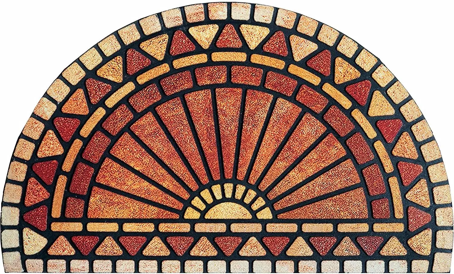 

Welcome in Style Front Door Mat - Low Pile Front Door Mat Outside Entrance - Muddy Dirt Trapping Welcome Matt Outdoor - Rubbe