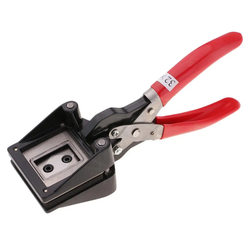 

Steel Handheld ID License Photo Picture Punch Cutter 22x32mm/0.87x1.26inch Right Corner Photo Punch Cutter Cutting Tools