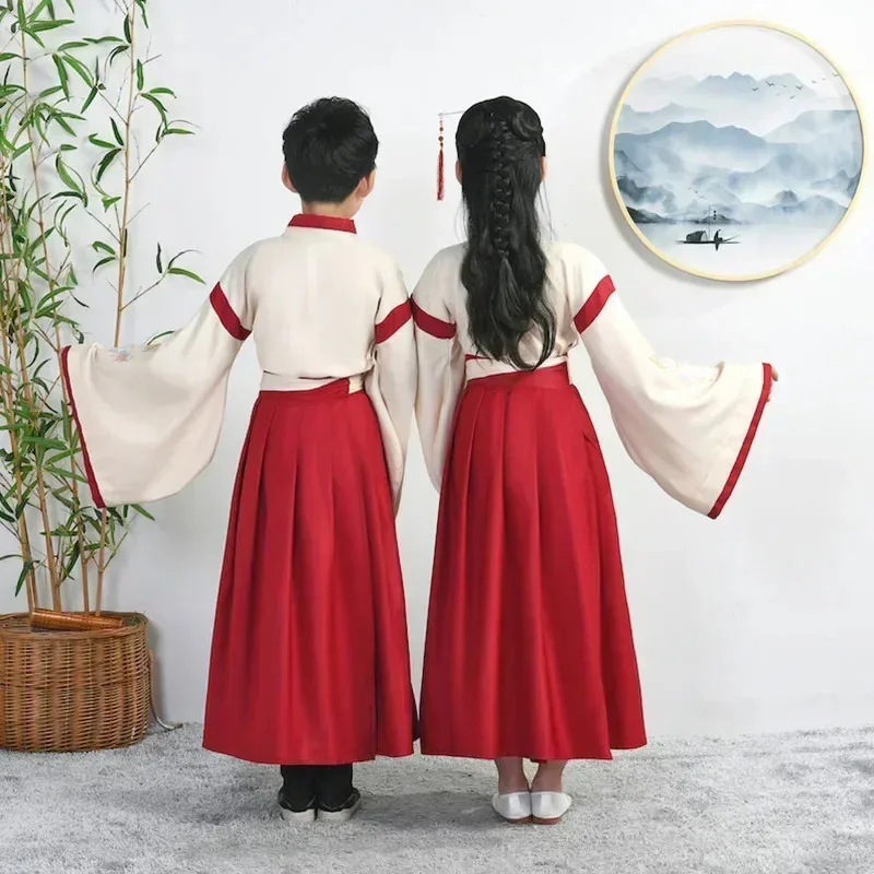 Halloween Baby Girl Hanfu Cosplay Outfit Stage Boy Suit Kids Clothes Children Costume Chinese Traditional Dress Set Vestidos