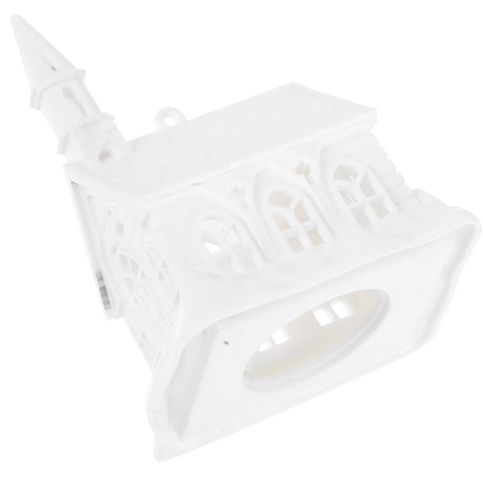 Blank Plastic White Mini Snow House DIY Christmas Village Ornament Paintable Tabletop Decoration Micro Village Houses