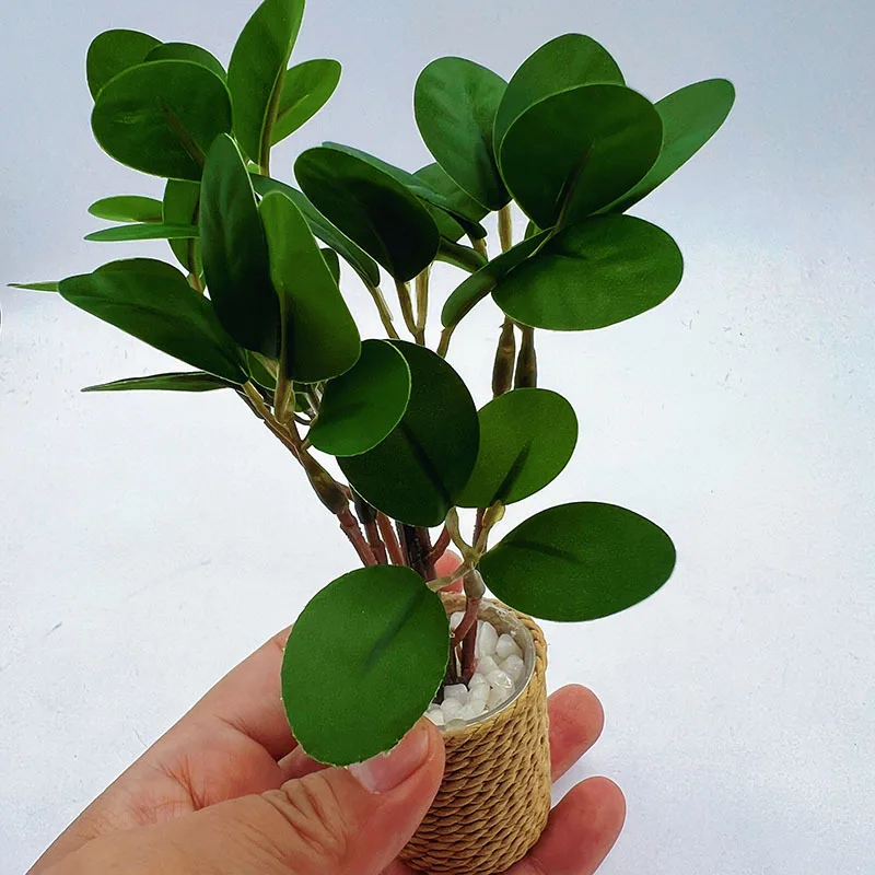 Mini Milan Plant Model Artificial Potted Plant Dollhouse Miniature 1:6 Pocket Garden Decor Micro Landscape Table Ornament
