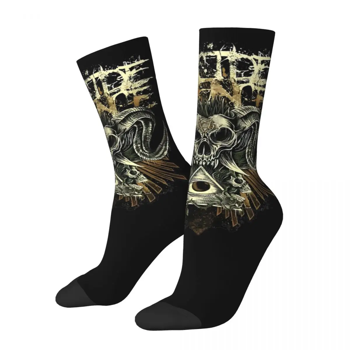 Suicide Silence Socks Men's Women's Casual Metal Music Band Socks High Quality Spring Summer Autumn Winter Middle Tube Stockings