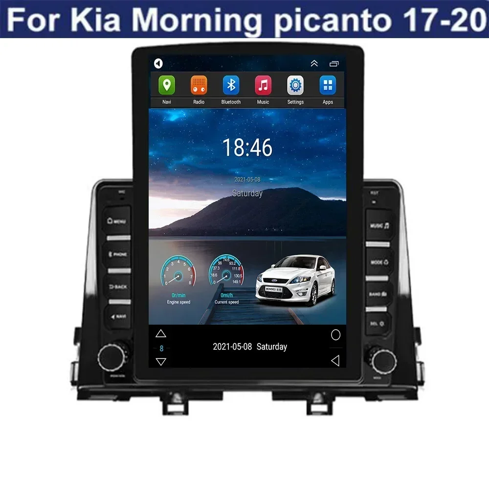 For Tesla Style 2Din Android 13 Car Radio for KIA PICANTO Morning 2016 - 2035 Multimedia Video Player GPS Stereo Carplay DSP RDS