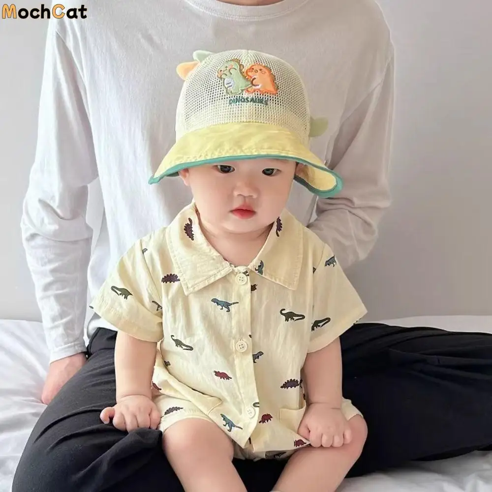 

Cute Thin Children's Mesh Basebal Hat Large-Brim Sunshade Kids Summer Sun Hat Anti-UV Sun Protection Baby Duckbill Hat Outdoor