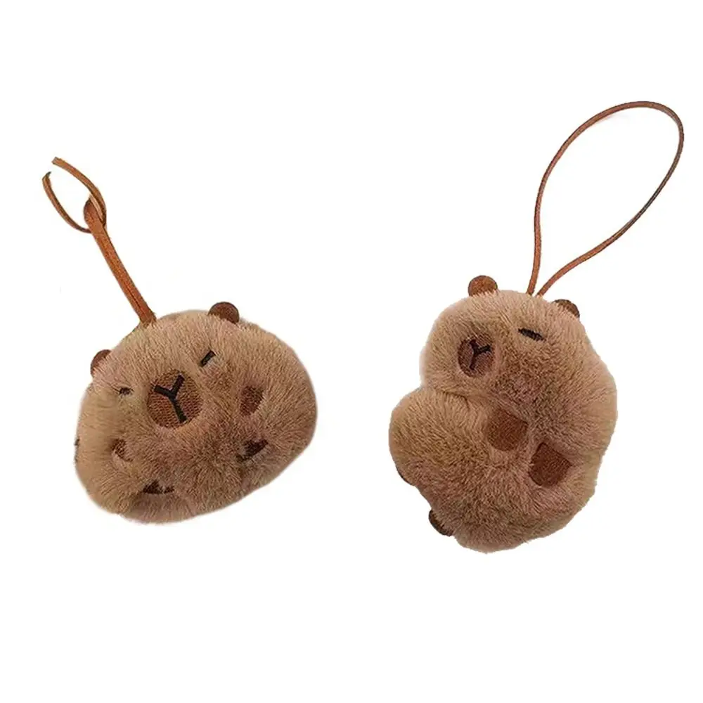 Funny Cartoon Capybara Plush Keychain Plush Stuffed Toys Bag Name Tag Soft Guinea Pig Pendant Bag Hanging