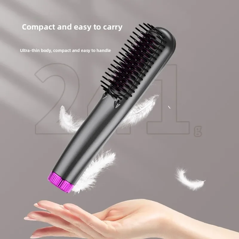

Bestseller Negative Ion Intelligent Vibration Massage Electric Comb Fluffy Lazy Hair Straightener Comb Curl Straight Dual-purpos