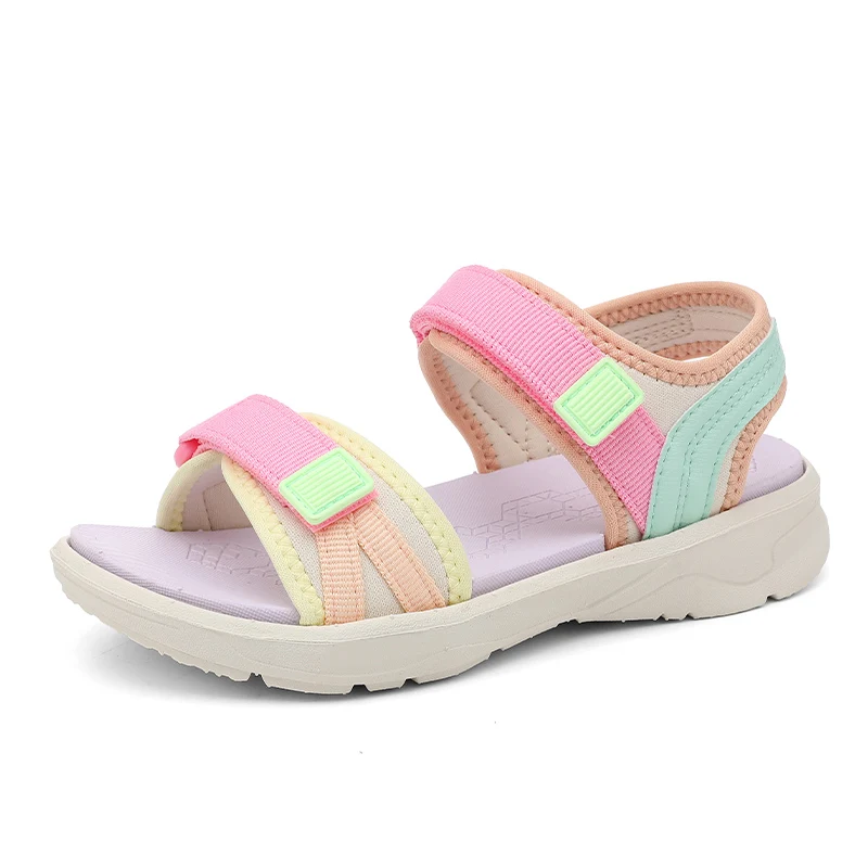 Kids Sandals Casual Summer Shoes for Girls Lightweight Comfortable Open Toe Walking Shoes Children Outdoor Beach Shoes 2026 New