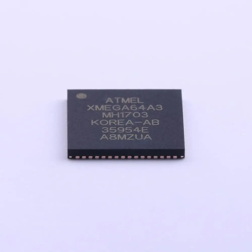 

MCU 8-bit/16-bit XMEGA AVR RISC 64KB Flash 1.8V/2.5V/3.3V 64-Pin QFN EP - Trays ATXMEGA64A3-MH