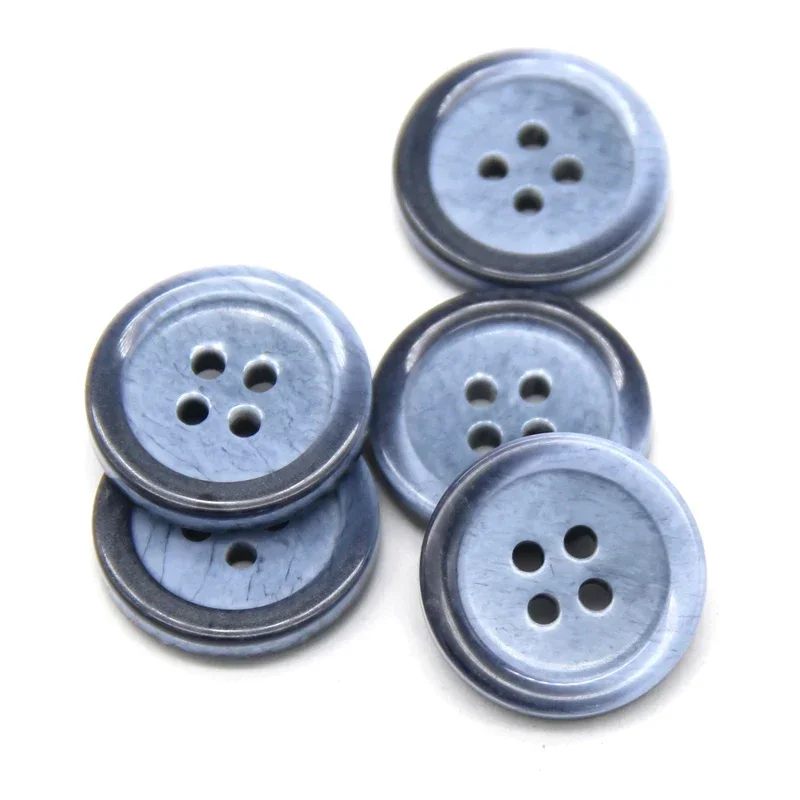 15mm 20mm Blue Gradient Resin Suit Buttons For Clothing Men Coat Jacket Garment Decorative Handamde Sewing Accessories Wholesale