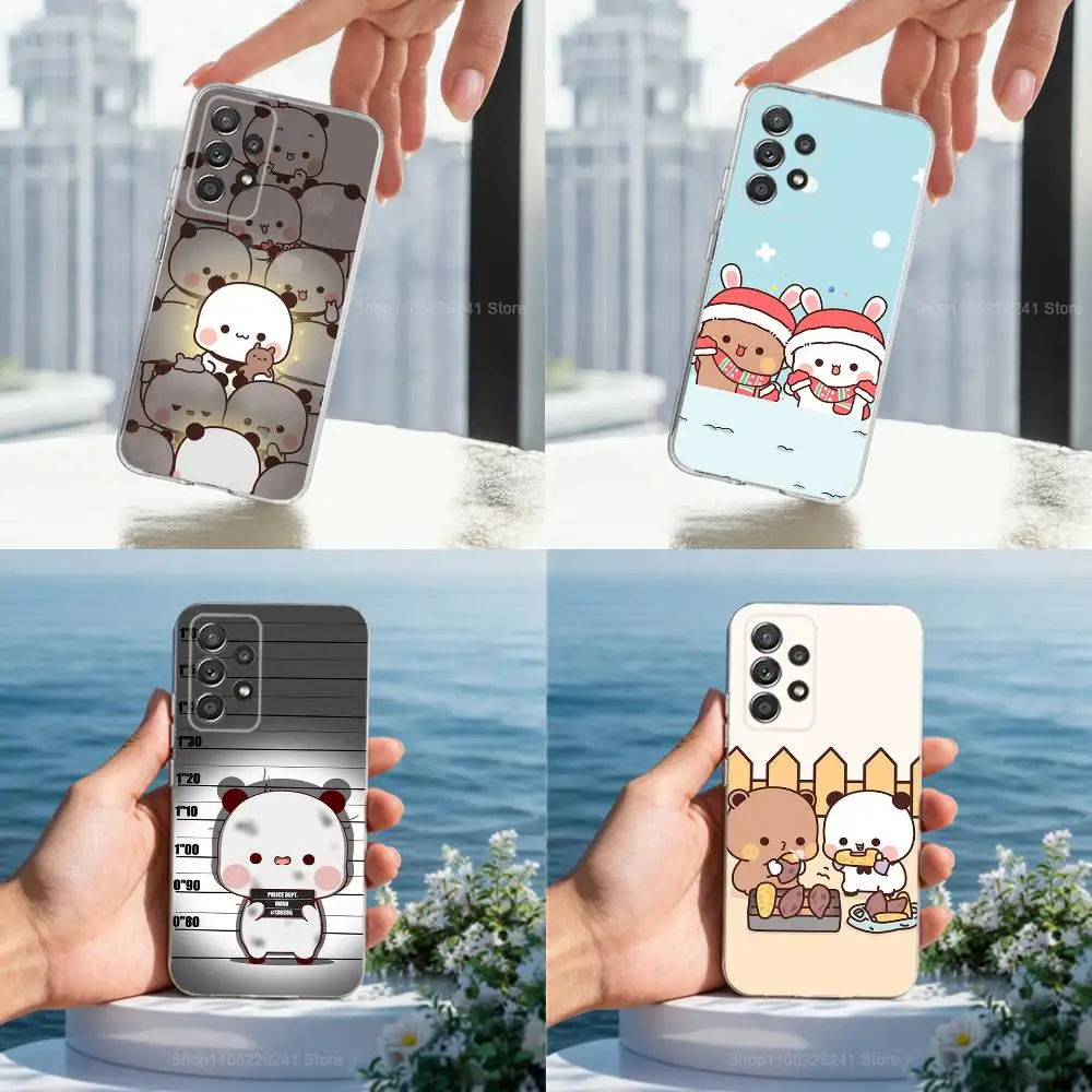 

Cute B-BuBu D-DuDu Cartoon For Samsung A30,71,51,S9,10,20,Ultra,S22,23,21,PIus,FE,Lite,Transparent, Silicone Case