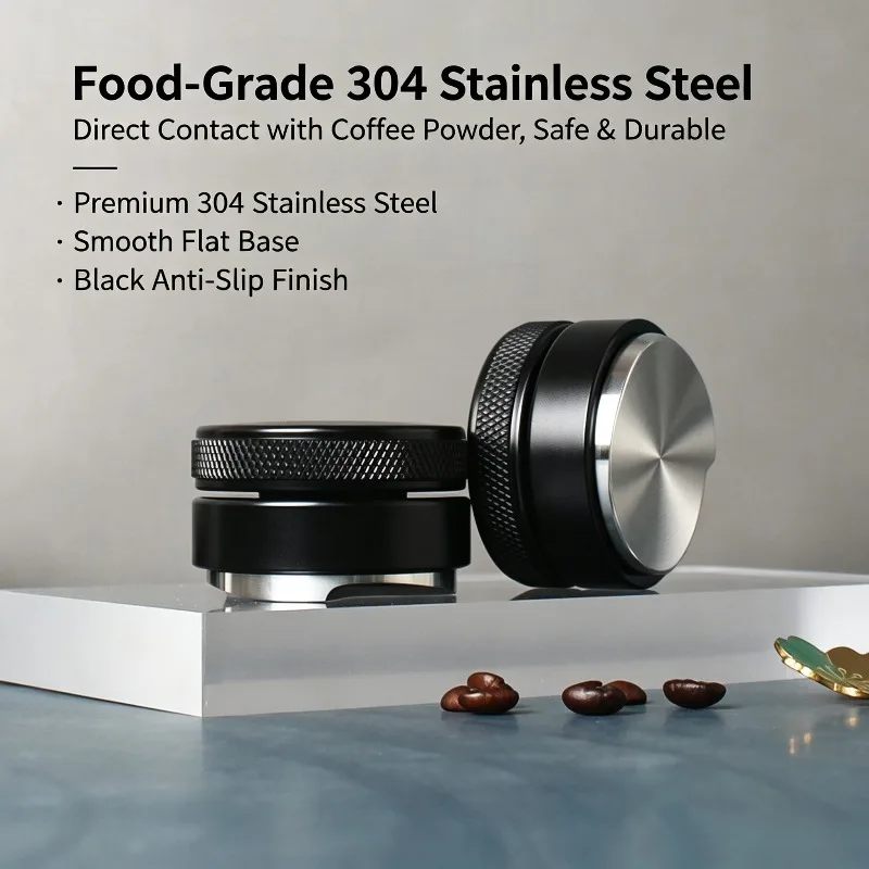 Macaron Coffee Distributor Stainless Steel Espresso Tamper Adjustable Coffee Press Fits 51mm 53mm 58mm Portafilter