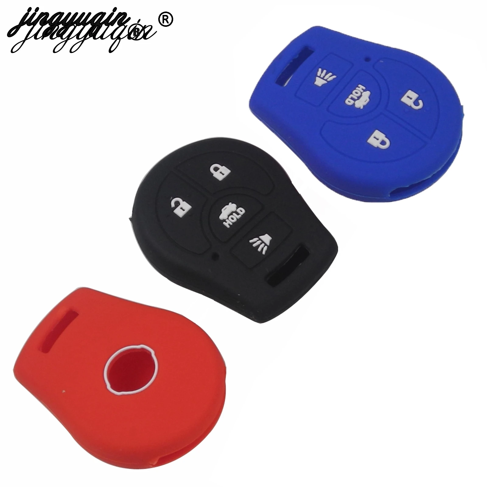 

Colorful Silicone Soft Rubber 2/3/4 Button Car Key Fob Case Cover For Nissan Juke Micra Qashqai Car Key Holder Protector