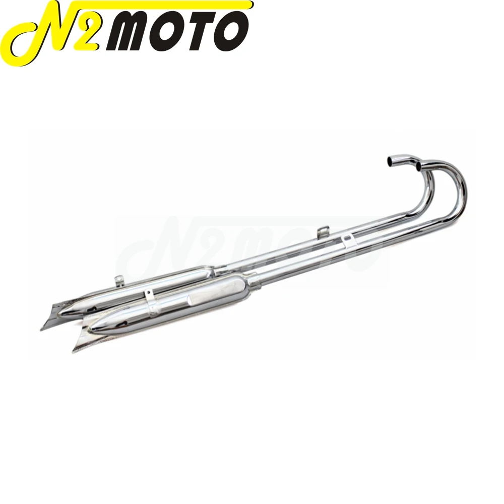 32HP Motorcycle Chrome Exhaust Muffler Silencer Pipes Tube Case for BMW K750 M1 M72 R71 R12 and Dnepr MT12