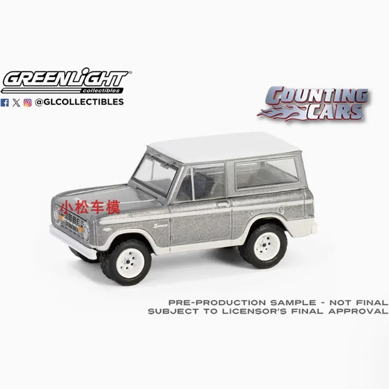 

Greenlight, масштаб 1:64, 1967, Ford Bronco, сплав, имитация модели автомобиля, статическая коллекция, украшенные праздничные игрушки, сувенирный подарок