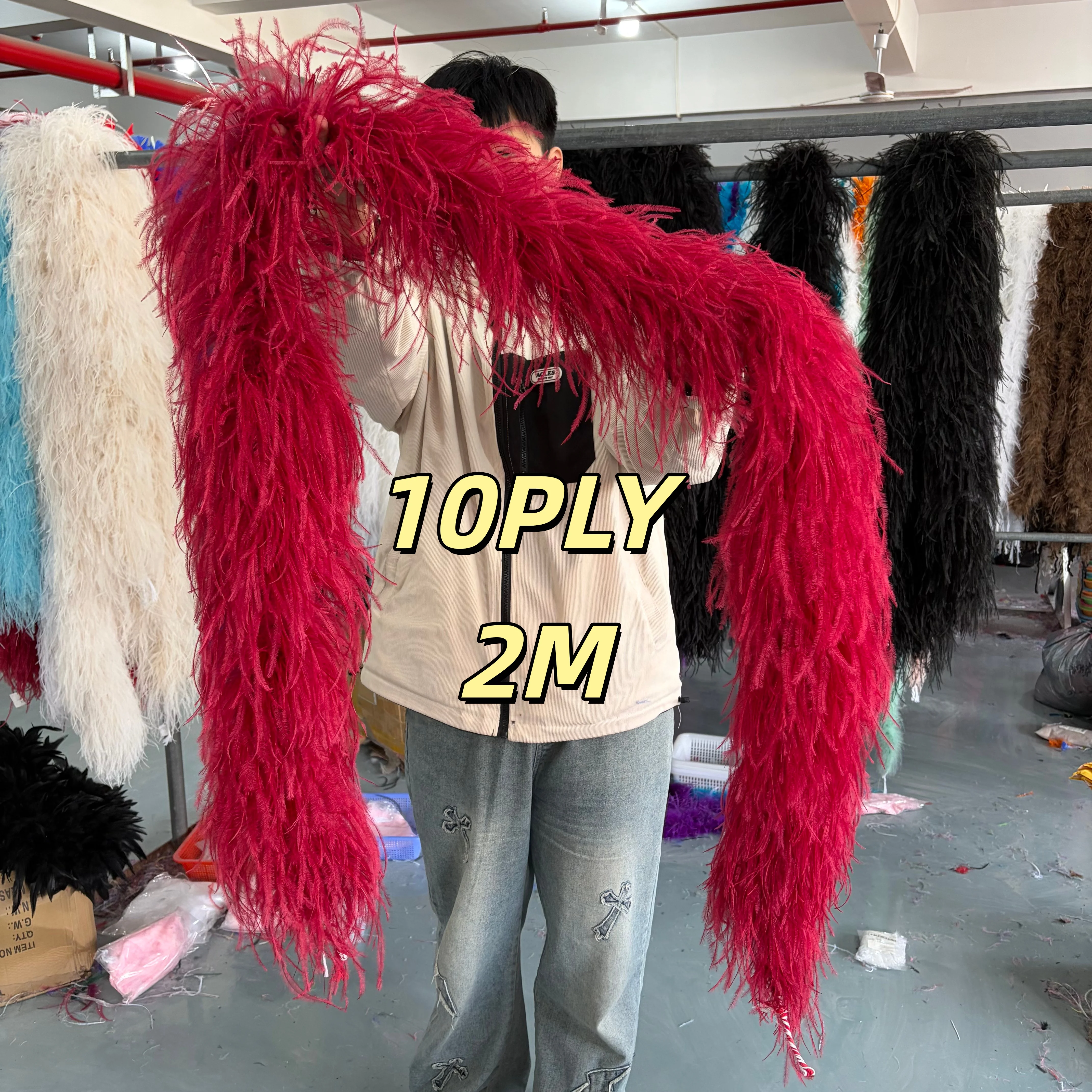 Boa De Plumas De Avestruz De 6 Capas, 1 A 3 Metros De Largo, Bufanda O Chal Para Bodas, Fiestas, Carnaval Y Disfraces