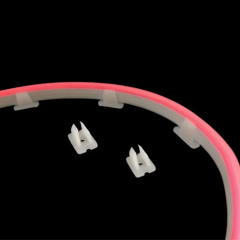 For TV Background Wall, 5 pcs LED Strip Clips, Transparent Self-Adhesive, Easy Install, Durable and Reusable