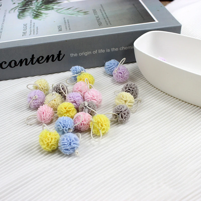 10PCS 1:12 Dollhouse Mini Bath Ball Bath Sponge Ball Dollhouse Bathroom Furniture Decoration Dolls House DIY Scene Decor Random