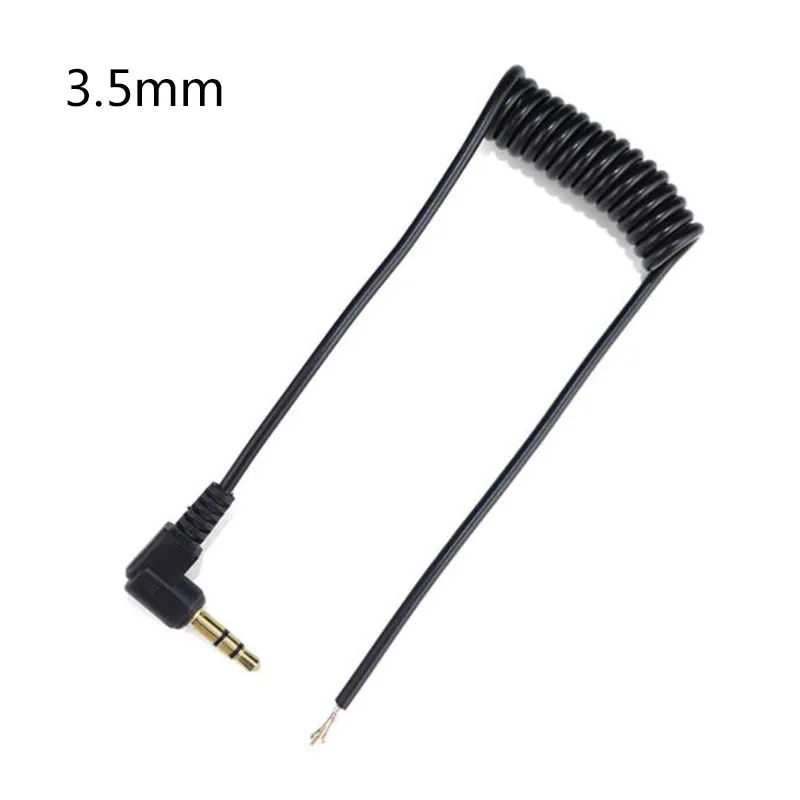 3.5mm Right Angle DIY Headphone Audio Cable Line 3 Pole Jack Strand Earphone Maintenance Repair Wire Cord 3.5 Male Plug C3