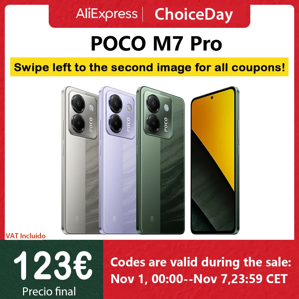 Poco M7 Pro 5G - global version of the NFC Snapdragon smartphone®8S Gen3 50MP 45W Main Camera With EU