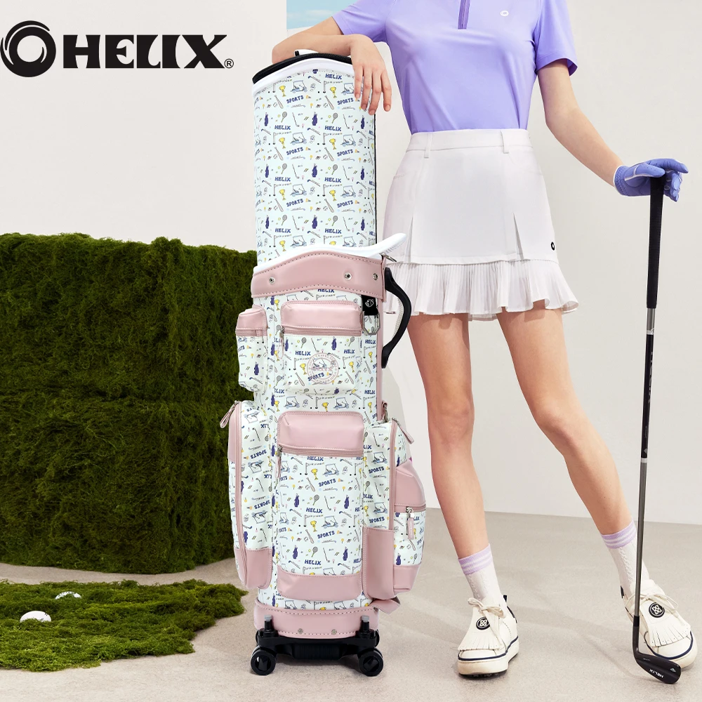 HELIX 2024 Women Golf Bag with 4 Wheels and Retractable Top Cover for Travel also Daily Use