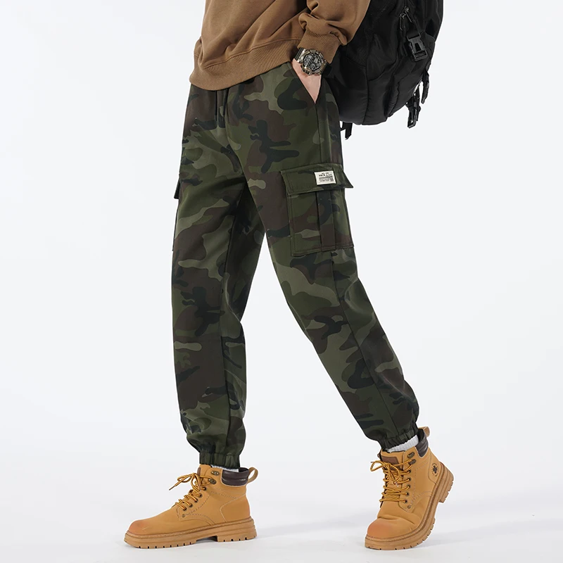 

Plus Size 7XL Camouflage Jogger Pants Men Spring Autumn Pencil Harem Pant Men Comfortable Trousers Camo Joggers Multiple Pockets