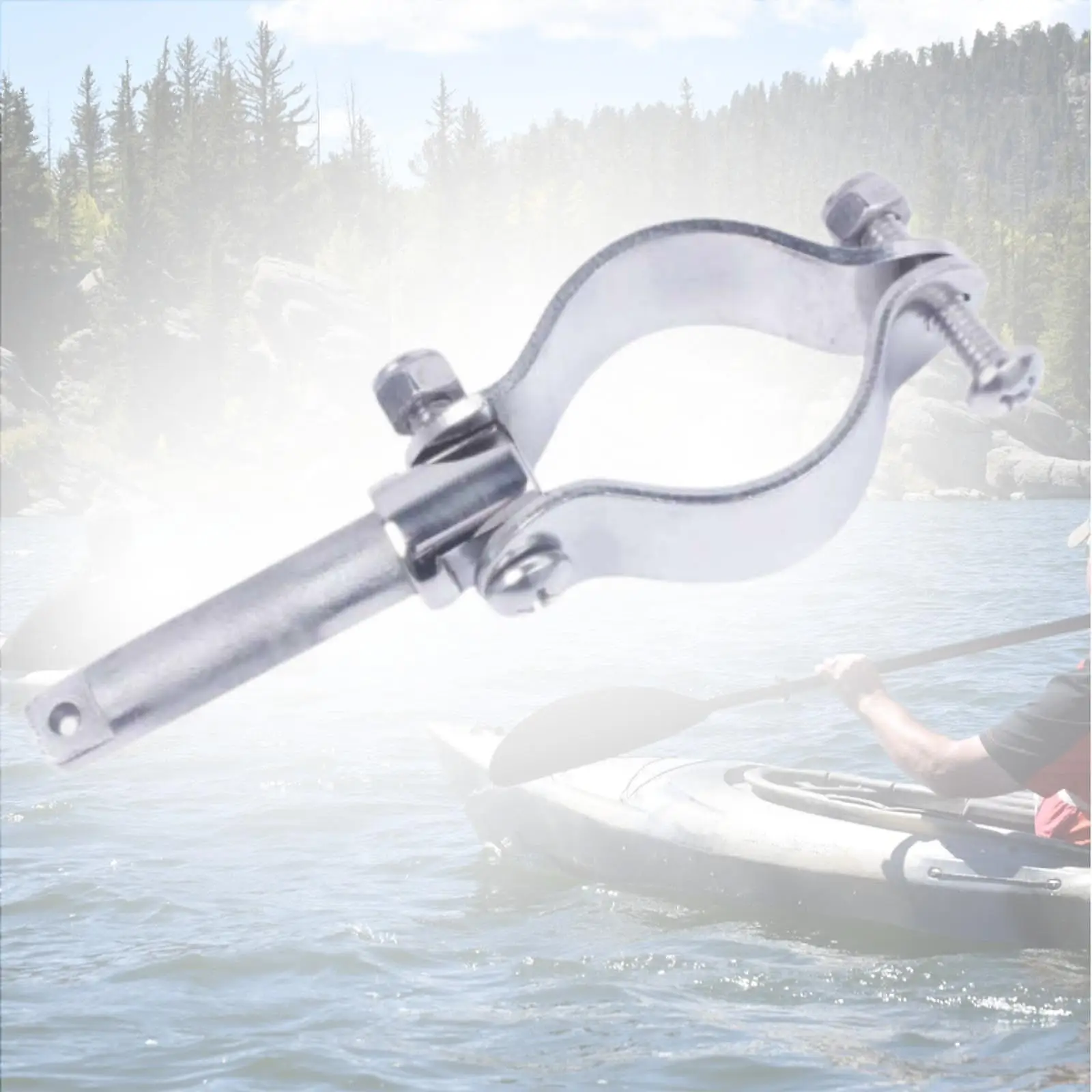 Boat Rowlock Side Mount Kayak Canoe Clamp on Stainless Steel Line Oarlock Socket for Yacht Marine Kayaking Sailing Canoeing