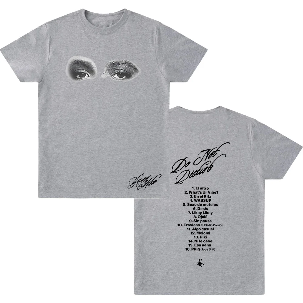 ラウンドネック Tシャツ ヤングミコ ディストレスドゥアブルツアー Tシャツ メンズ レディース ヴィンテージ ピュアコットン トップ クラシック 衣類 Oネック 半袖